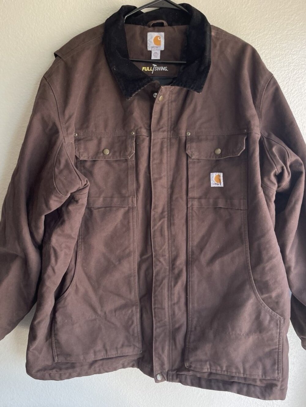 Carhartt Men’s Sz 3XL Full Swing Work Jacket Brown A Sherpa Lining Heavy Quality